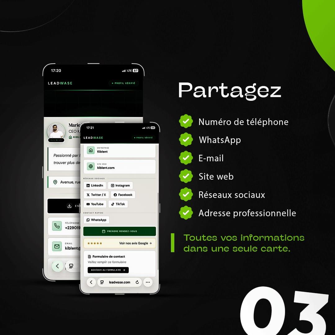 Partagez toutes vos informations